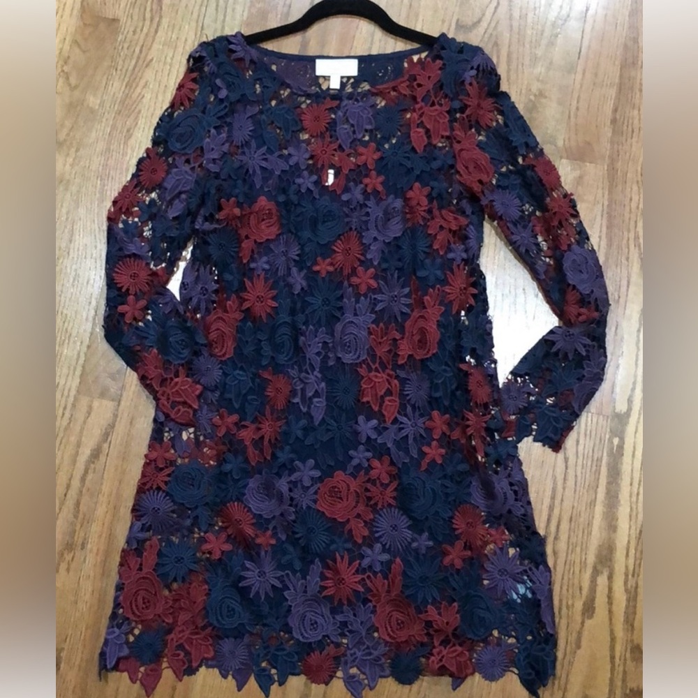 Anthropologie Long Sleeve Lace Dress
